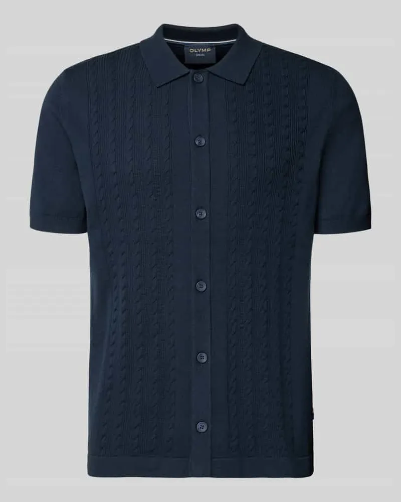 Olymp Slim Fit Poloshirt mit 1/2-Arm Marine