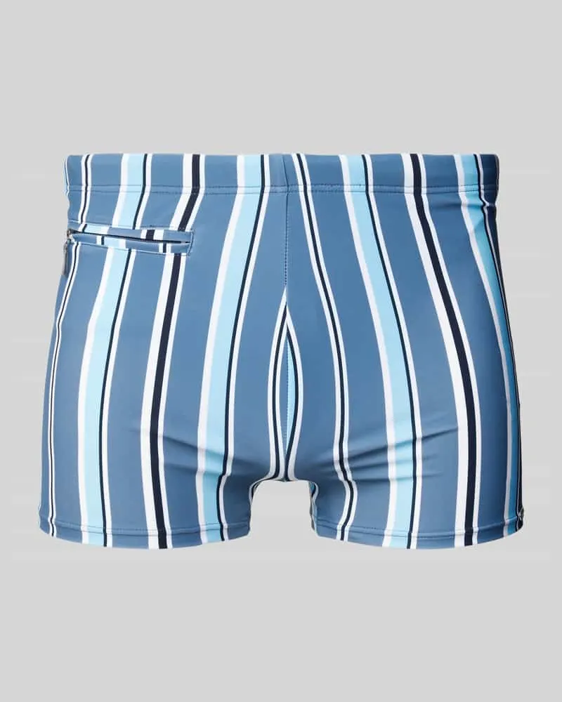 Schiesser Slim Fit Badehose mit Reißverschlusstasche Modell 'Ocean 