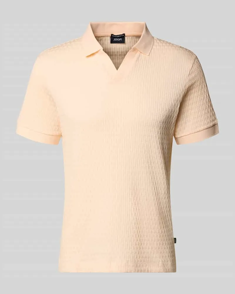 JOOP! Regular Fit Poloshirt mit V-Ausschnitt Modell 'Rauljose Apricot