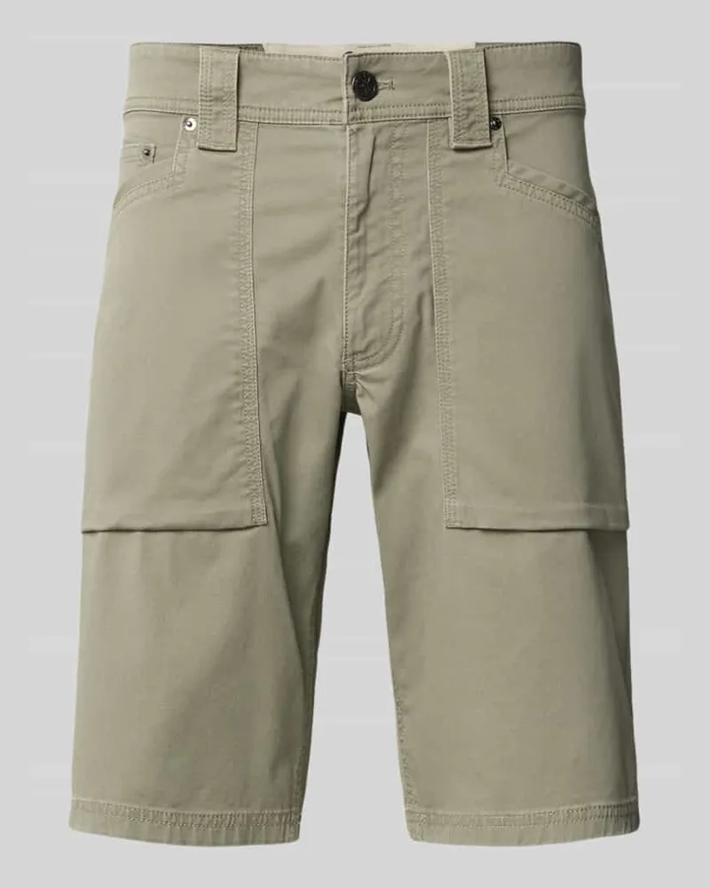 S.Oliver Regular Fit Cargoshorts aus Baumwoll-Mix Oliv