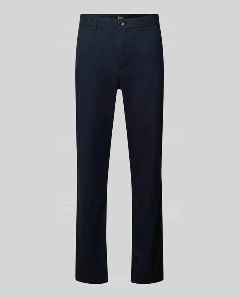 Scotch&Soda Hose aus Baumwoll-Woll-Mix mit Gesäßtaschen Modell 'STUART Marine