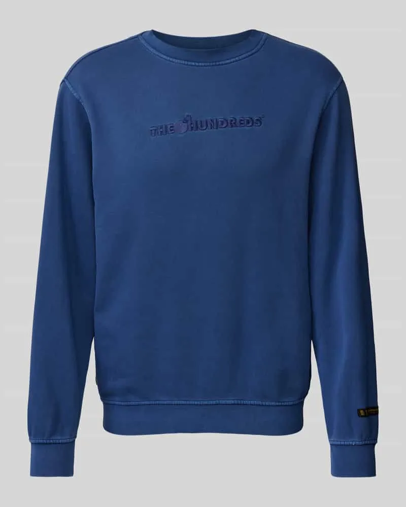 The Hundreds Sweatshirt mit Label-Stitching Modell 'Bar Marine