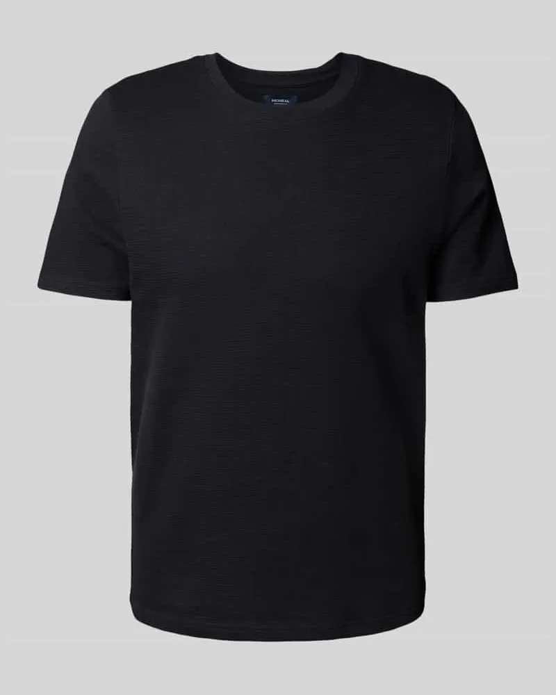 McNeal T-Shirt mit geripptem Rundhalsausschnitt 