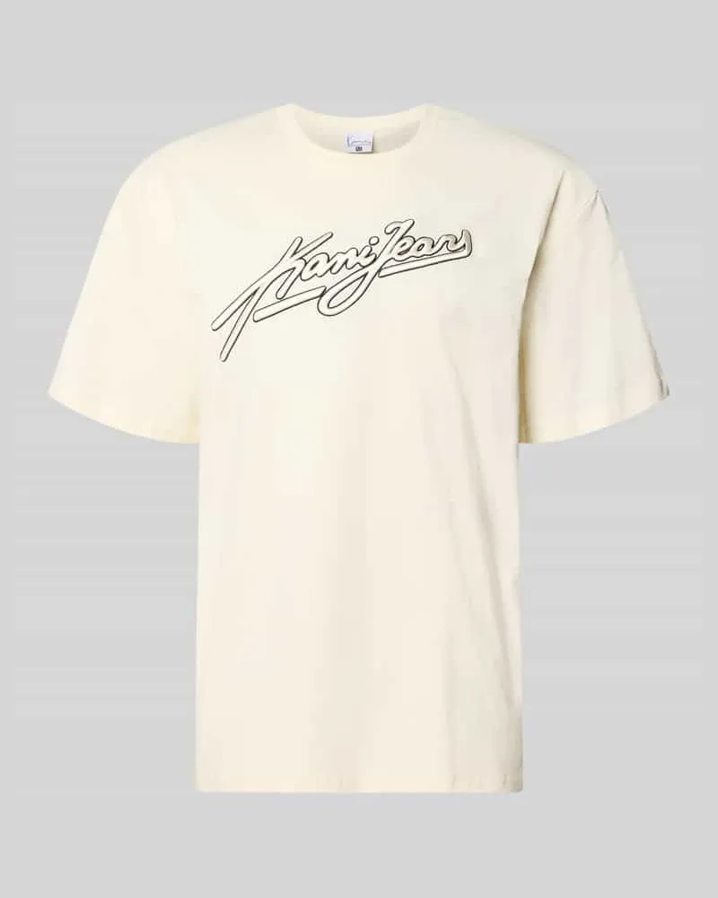 Karl Kani Oversized T-Shirt mit Logo-Stitching Weiss