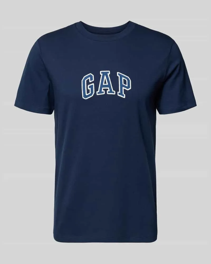 GAP T-Shirt mit Logo-Patch und Rundhalsausschnitt Marine