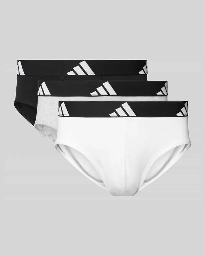 adidas Slip mit elastischem Logo-Bund Modell 'Active Flex' im 3er-Pack Anthrazit