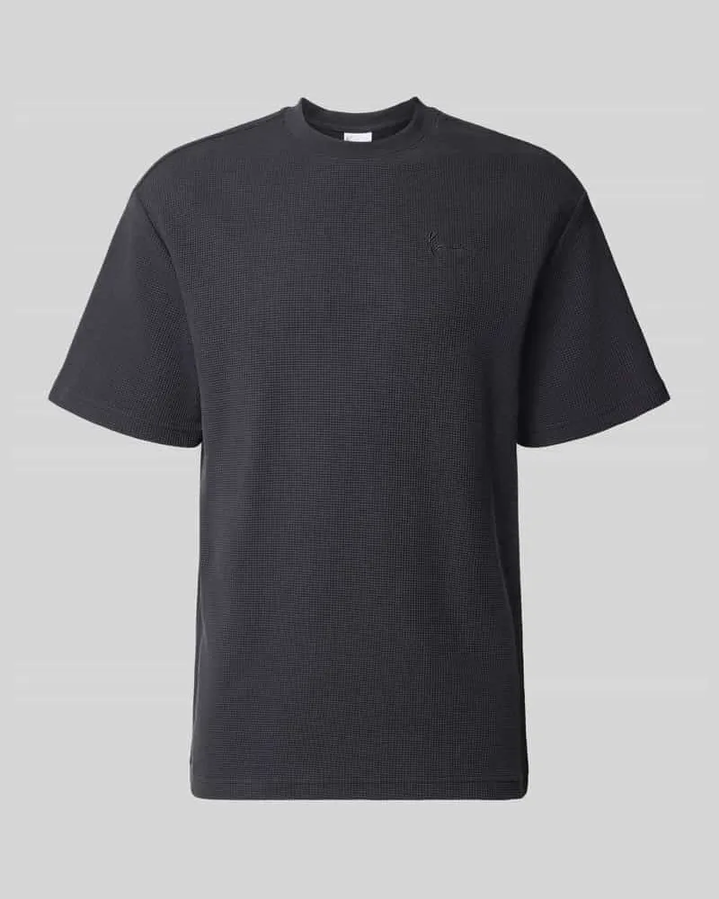 Karl Kani Oversized T-Shirt mit Strukturmuster und Logo-Stitching Black
