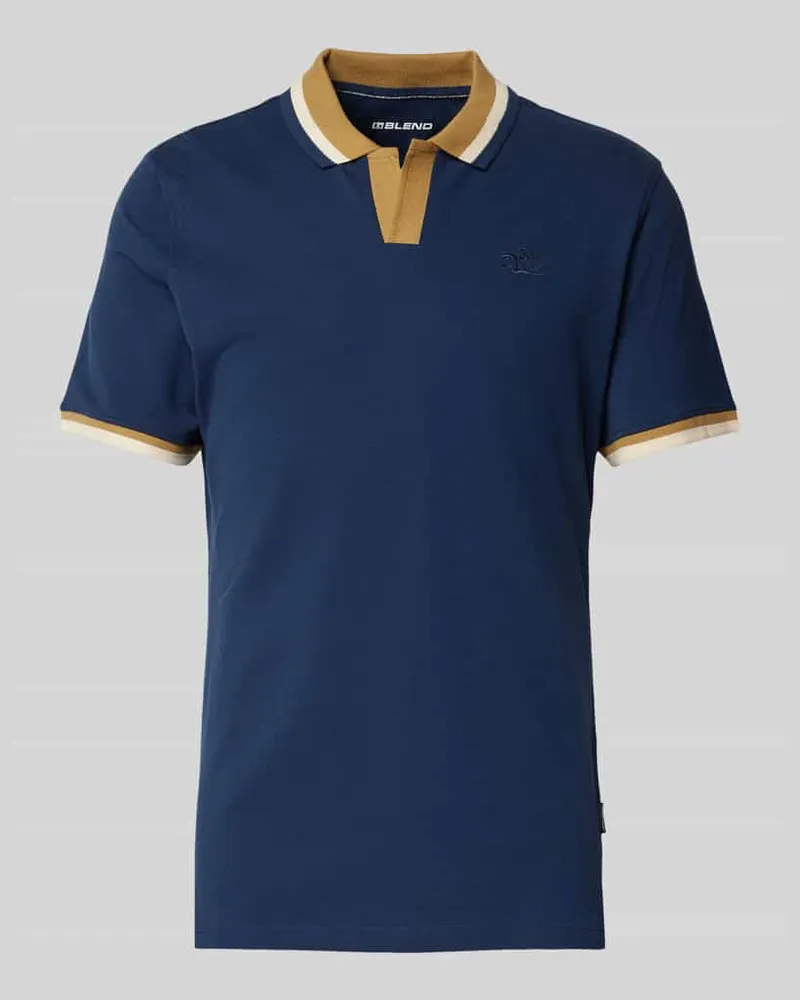 Blend Regular Fit Poloshirt mit V-Ausschnitt Modell 'Evo 