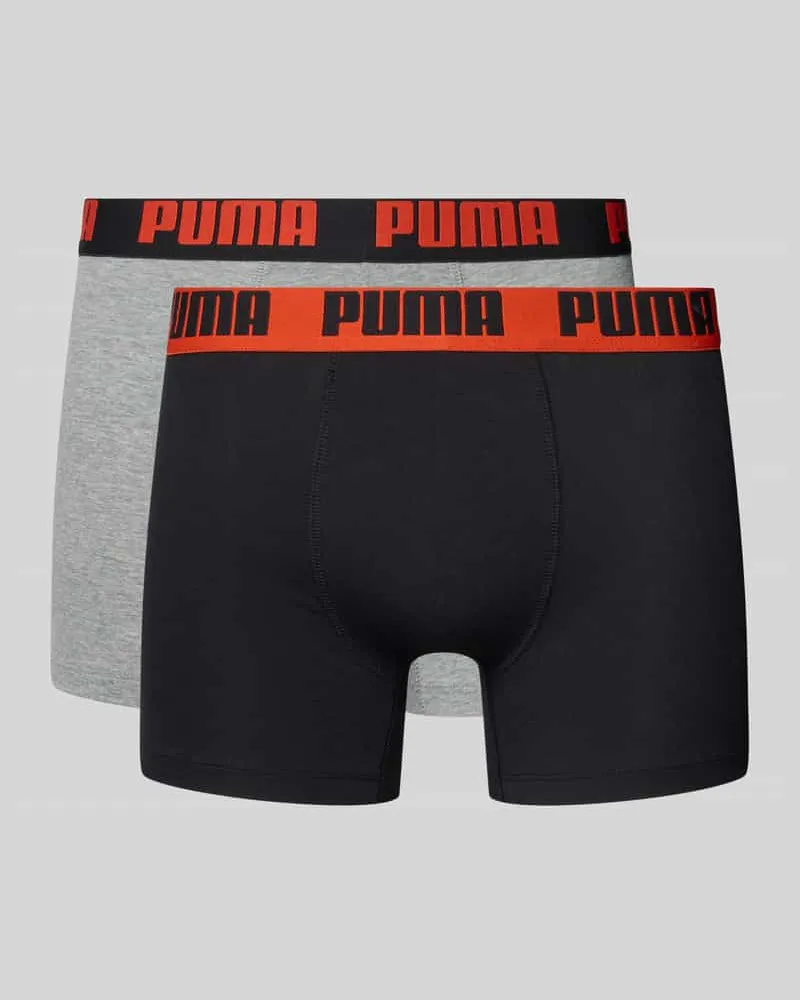 Puma Trunks mit elastischem Logo-Bund im 2er-Pack 
