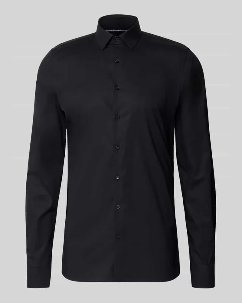 Olymp Super Slim Fit Businesshemd mit extra langem Arm Modell 'URBAN KENT Black