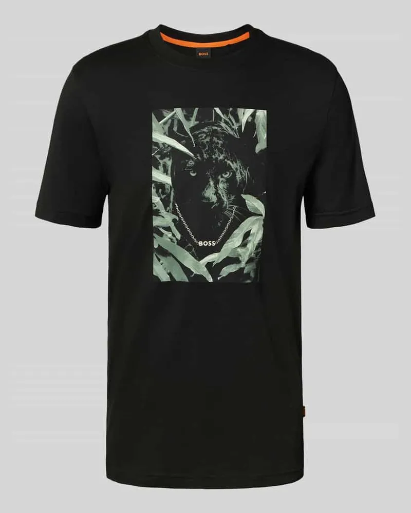 HUGO BOSS Regular Fit T-Shirt aus reiner Baumwolle Modell 'ANIMALI 