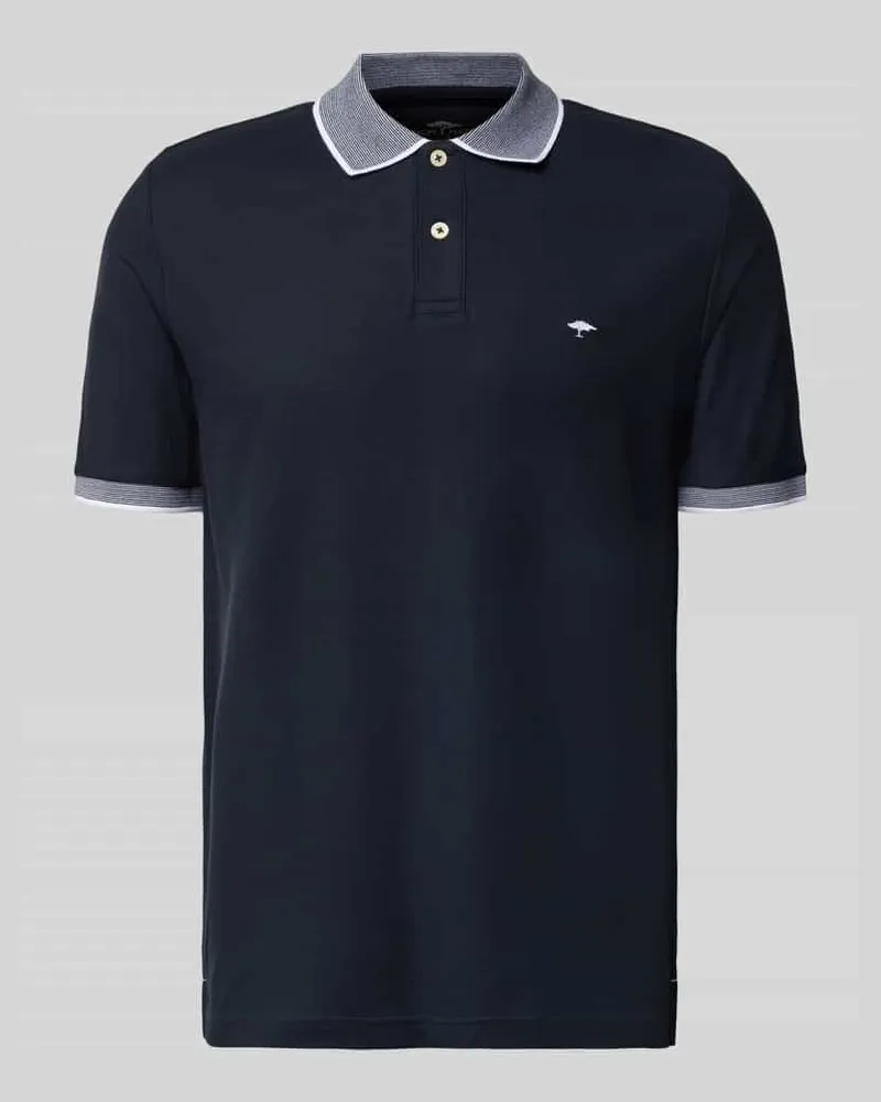 Fynch-Hatton Modern Fit Poloshirt mit Stitching Marine