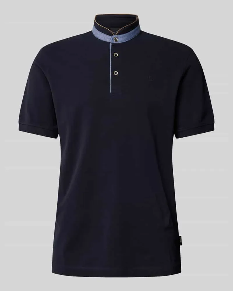 Bugatti Regular Fit Poloshirt mit Stehkragen 