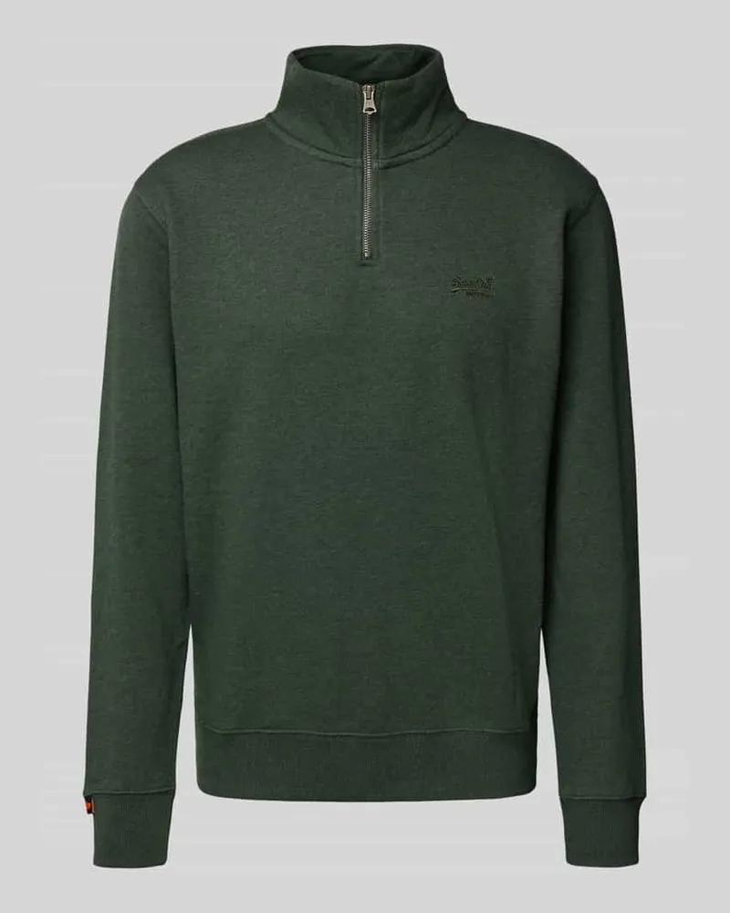 Superdry. Sweatshirt mit Troyer-Kragen und Logo-Stitching 