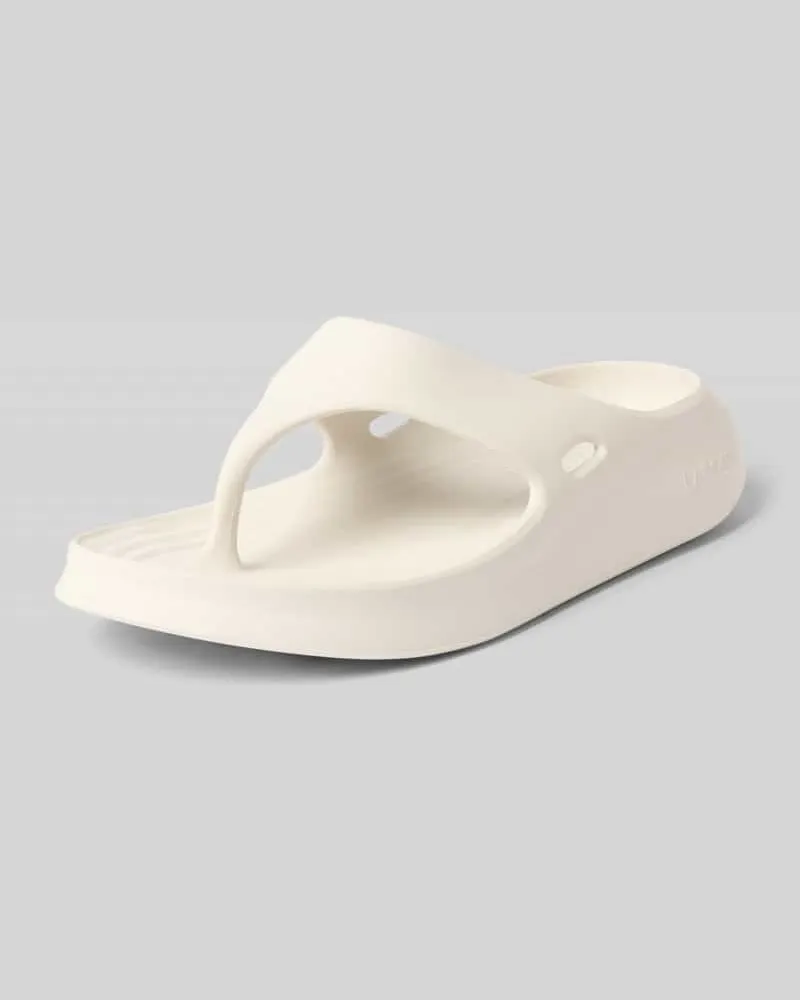 Lacoste Flip Flops mit Label-Prägung Offwhite