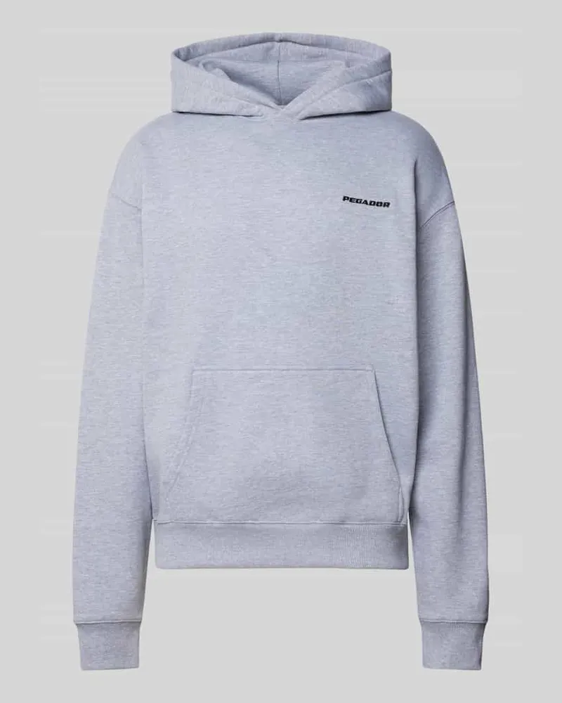 PEGADOR Oversized Hoodie aus Baumwoll-Mix Hellgrau