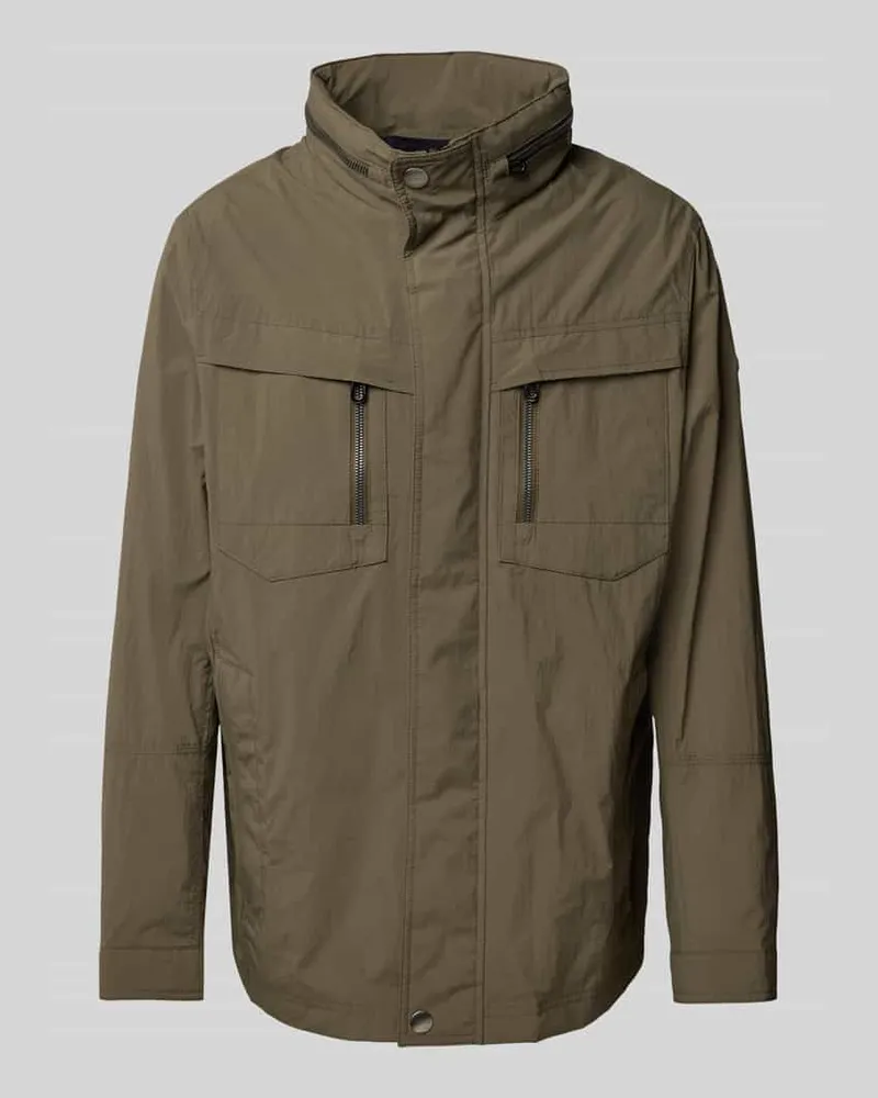 Bugatti Jacke mit Stehkragen Gruen