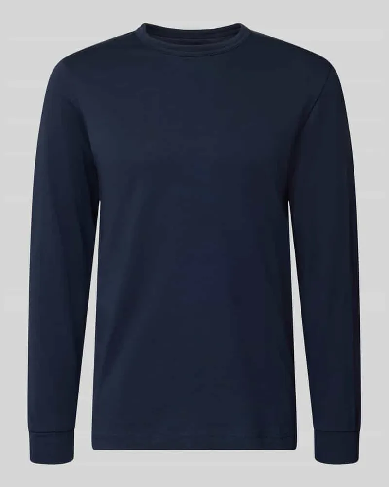 Tom Tailor Regular Fit Langarmshirt aus reiner Baumwolle Marine