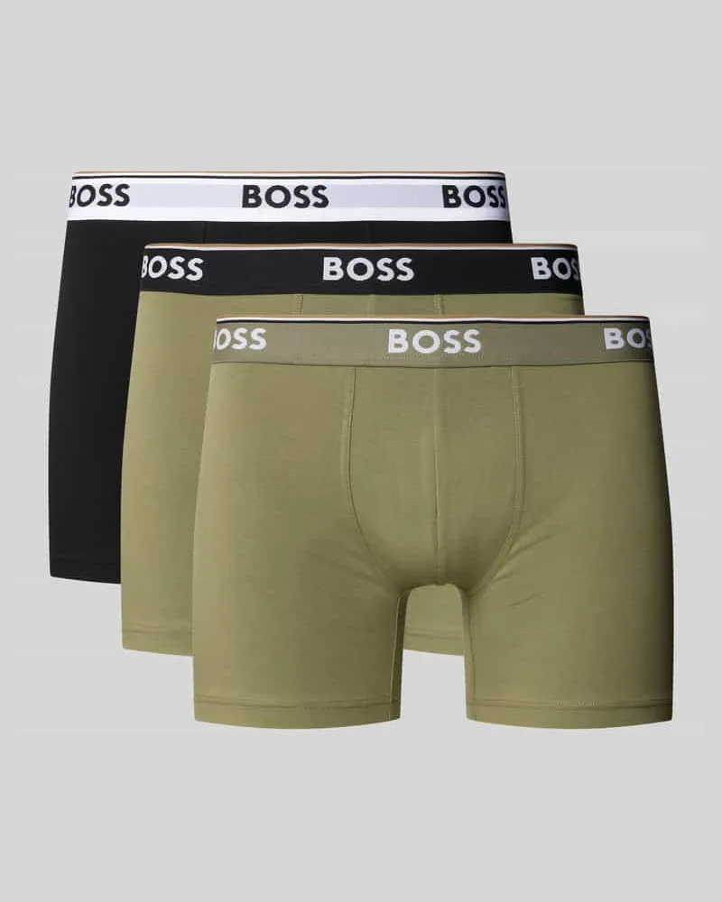 HUGO BOSS Regular Fit Trunks aus Baumwoll-Mix im 3er-Pack 