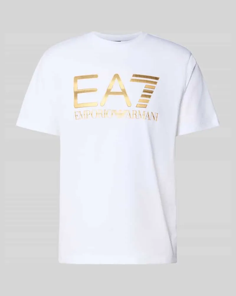 EA7 T-Shirt mit Logo und Rundhalsausschnitt 