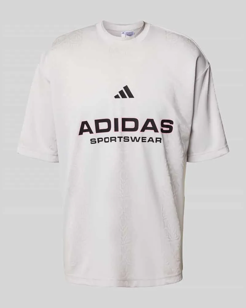 adidas T-Shirt mit Logo und Rundhalsausschnitt 