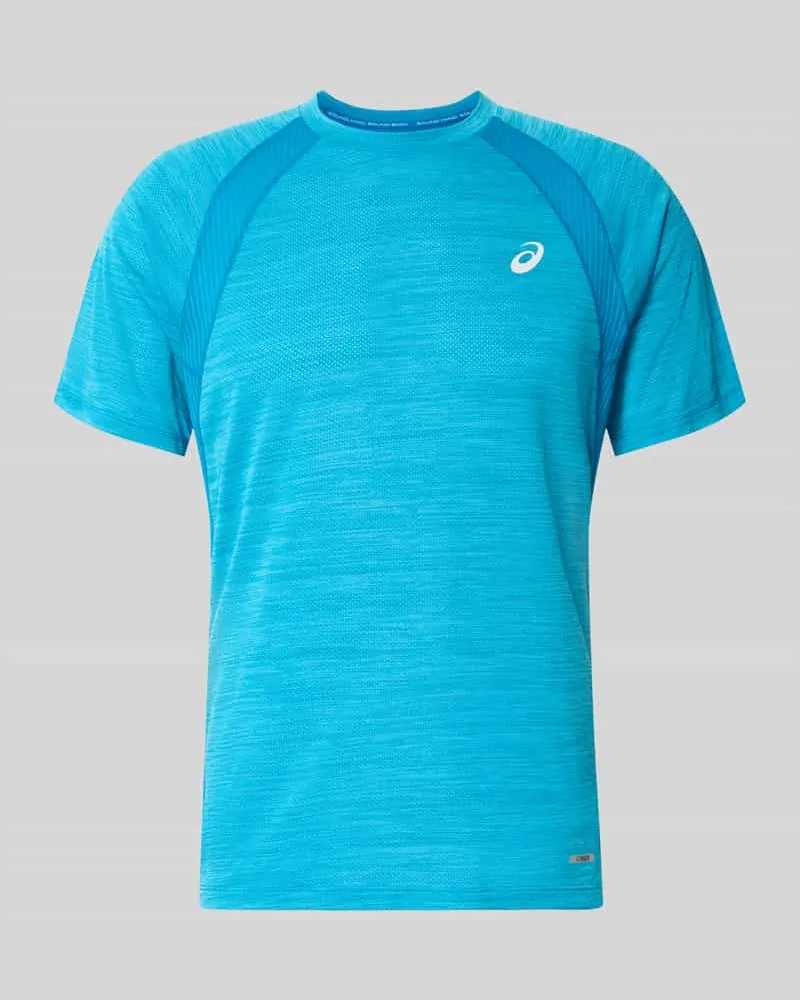 Asics Regular Fit T-Shirt mit Logo-Print Modell 'Road Petrol