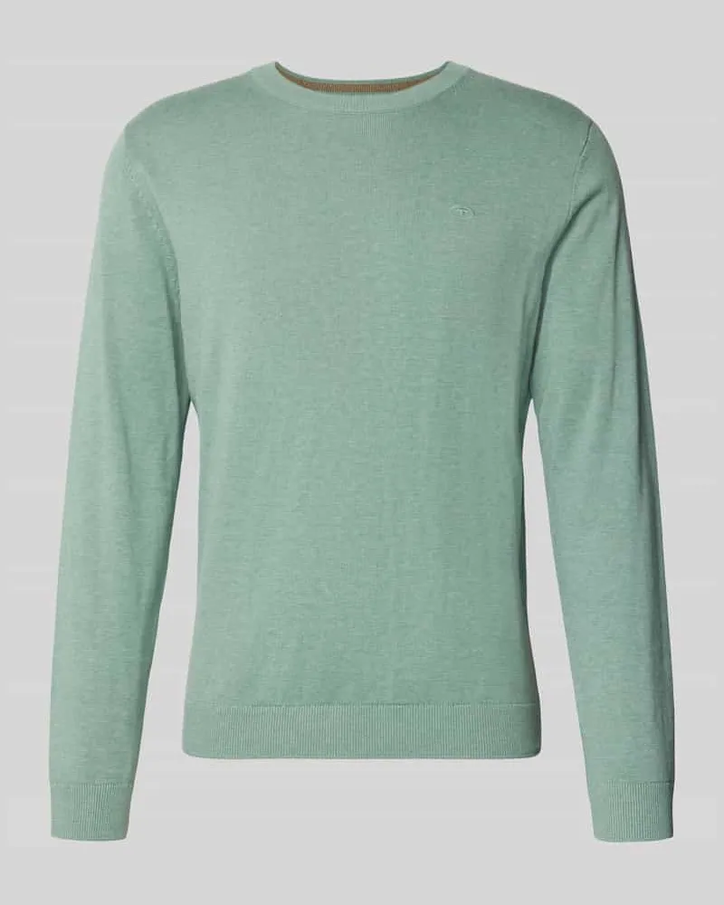 Tom Tailor Regular Fit Strickpullover aus reiner Baumwolle Mint