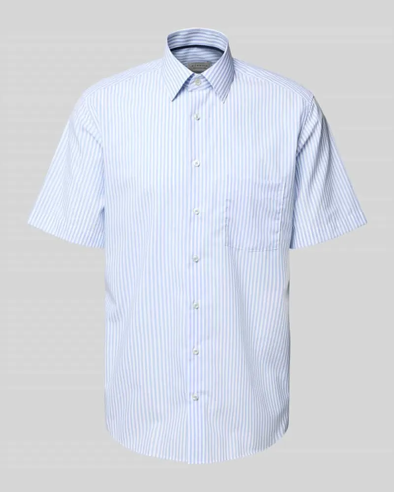 Eterna Modern Fit Business-Hemd mit 1/2-Arm Bleu