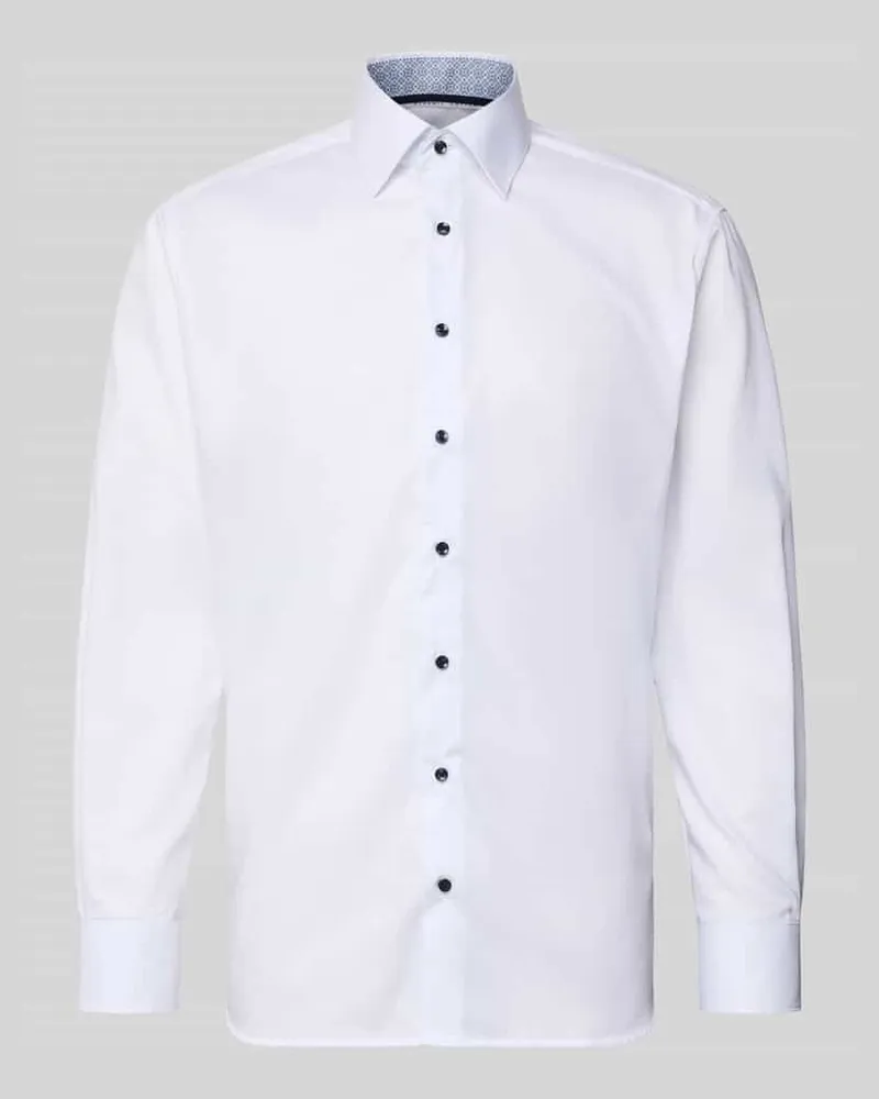 Eterna Comfort Fit Business Hemd aus Baumwolle mit Kentkragen Weiss