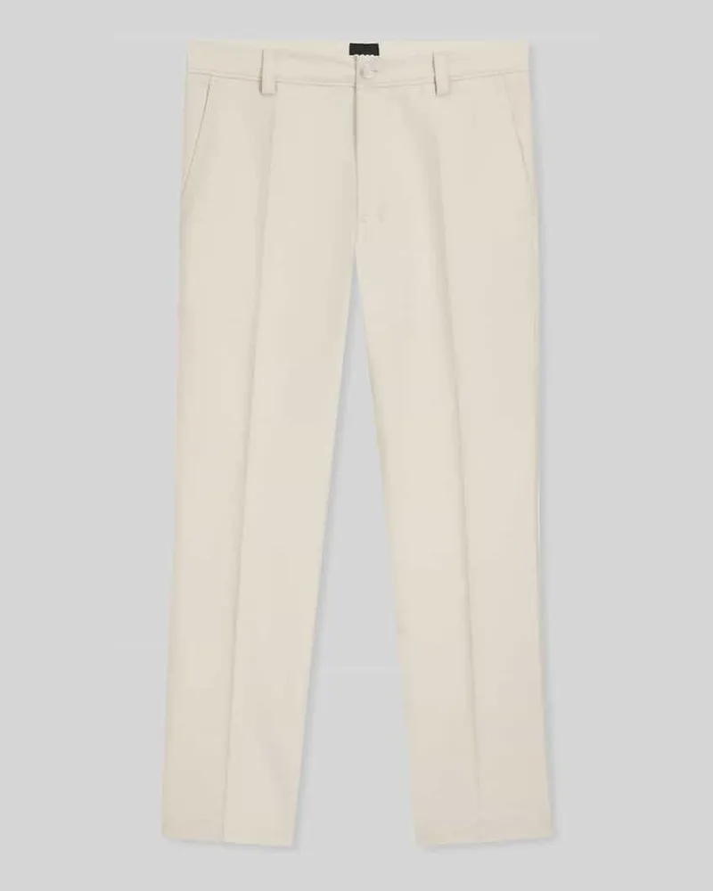 HUGO BOSS Regular Fit Hose aus Baumwoll-Mix Modell 'C-KENT Offwhite