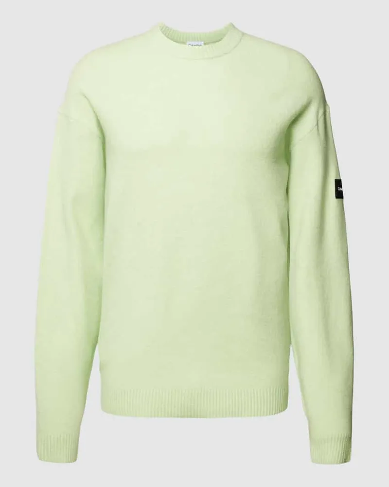 Calvin Klein Strickpullover mit gerippten Abschlüssen 
