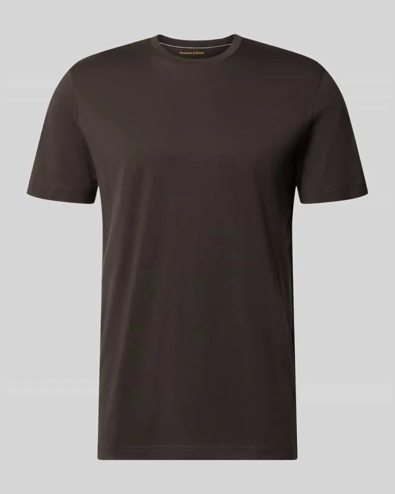 Christian Berg T-Shirt aus Baumwolle mit Rundhalsausschnitt Schoko