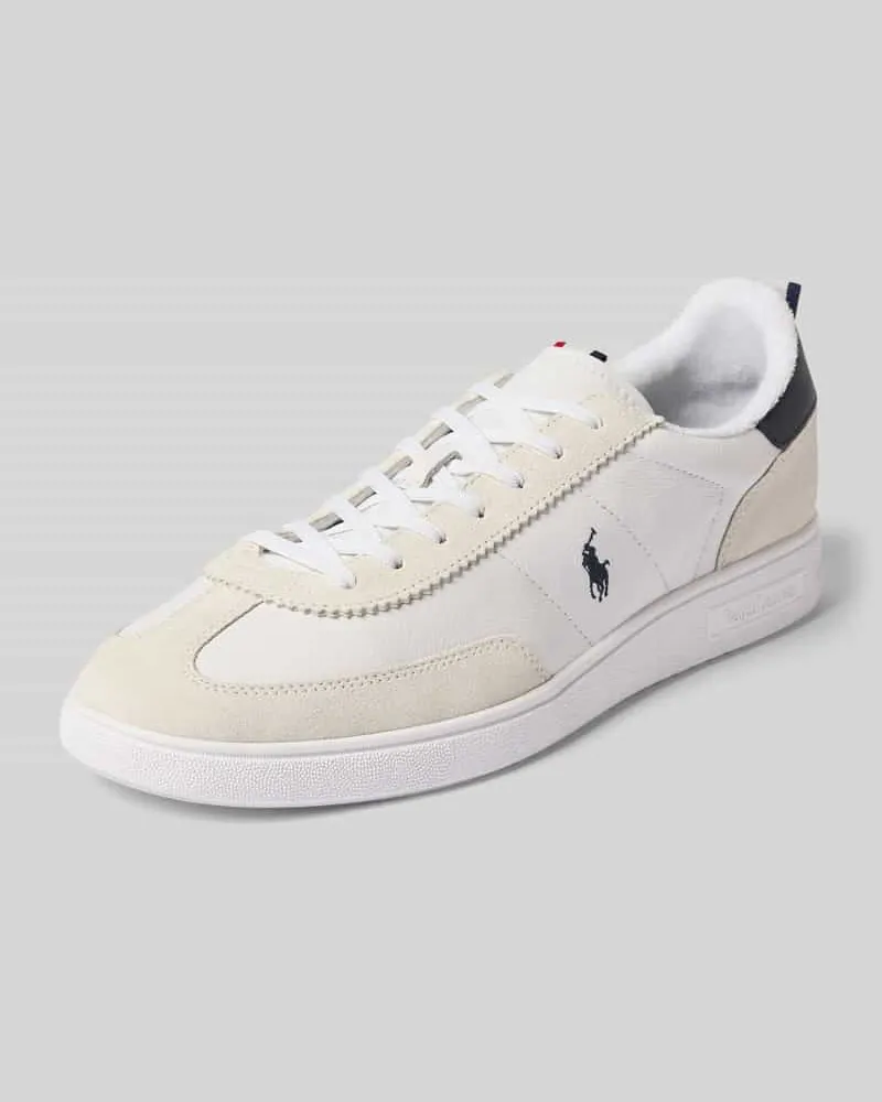 Ralph Lauren Sneaker aus echtem Rindsleder Weiss