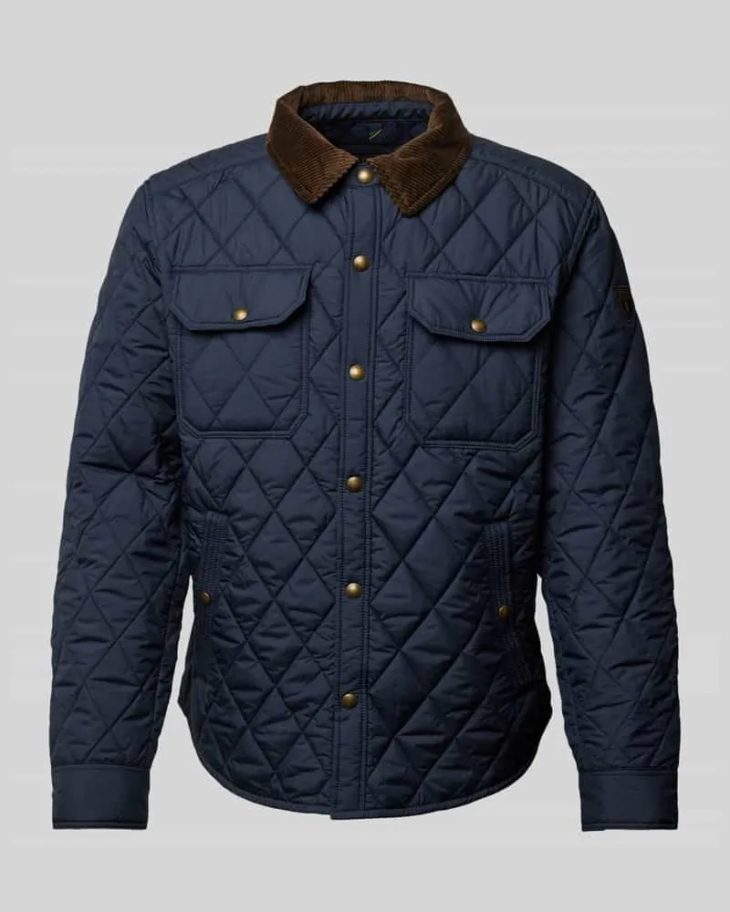 Ralph Lauren Steppjacke mit Druckknopfleiste Marine