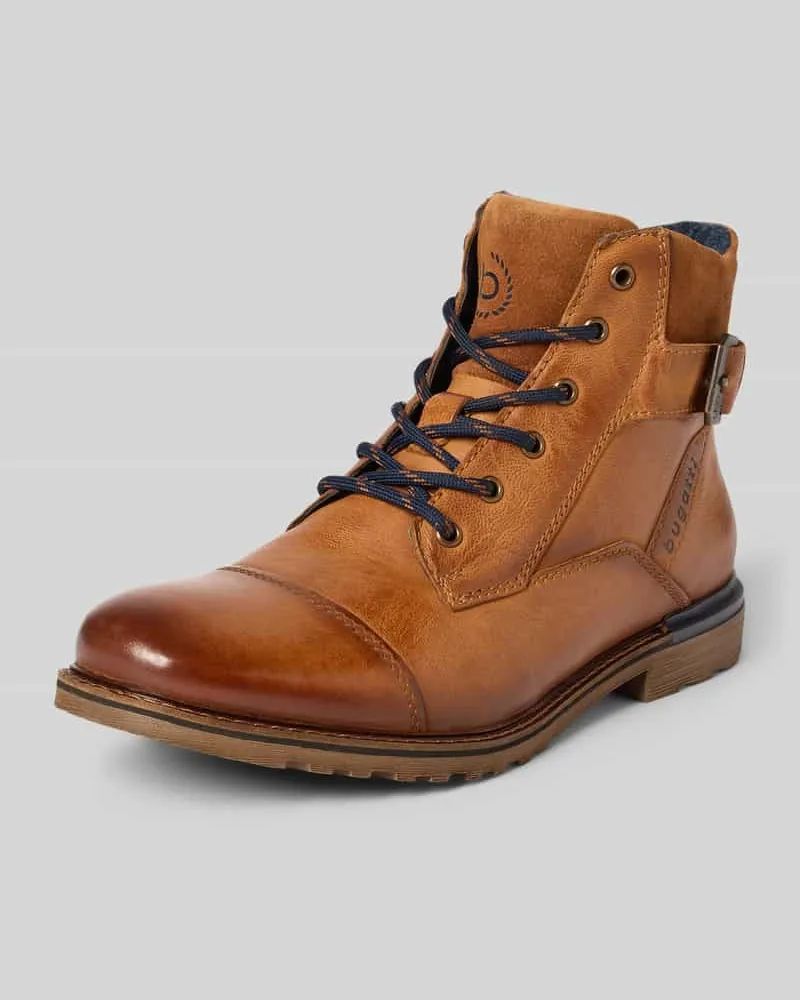 Bugatti Boots aus Leder Modell 'Vittore Cognac