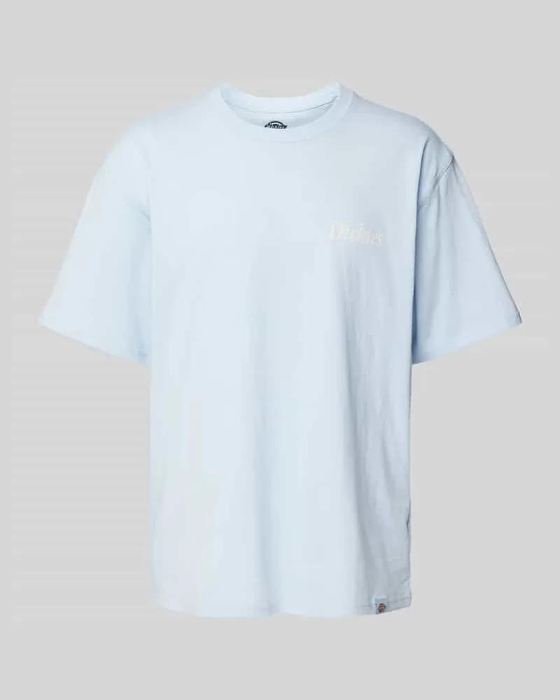 Dickies T-Shirt mit Label-Print Modell 'COMPANION SCRIPT Hellblau