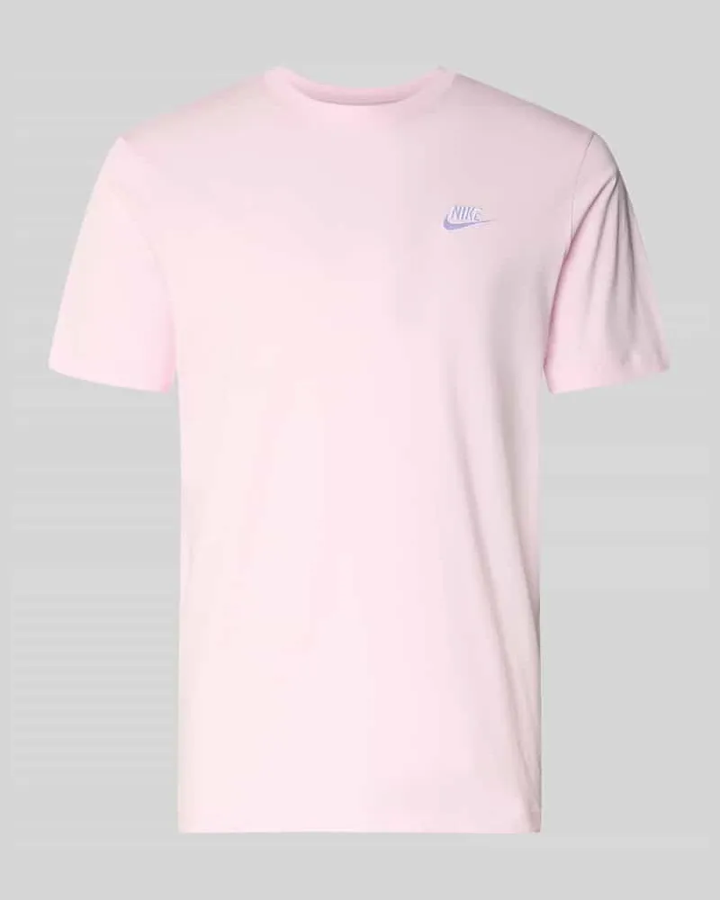Nike T-Shirt mit Label-Stitching Hellrosa