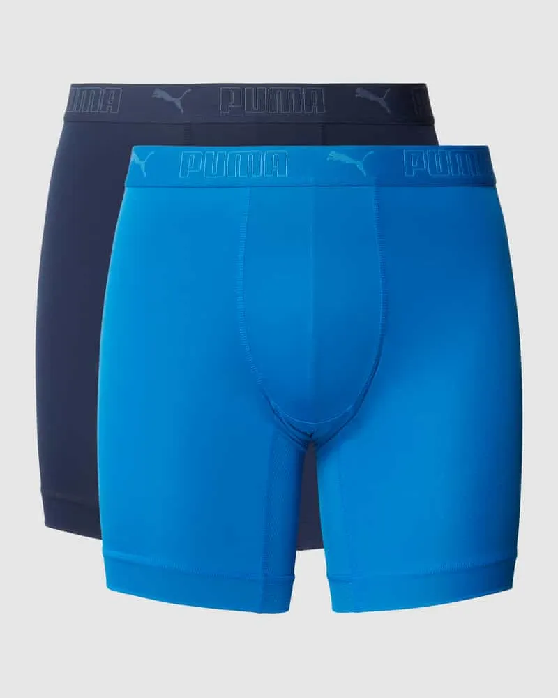 Puma Boxershorts mit elastischem Logo-Bund im 2er-Pack Modell 'Sport Blau