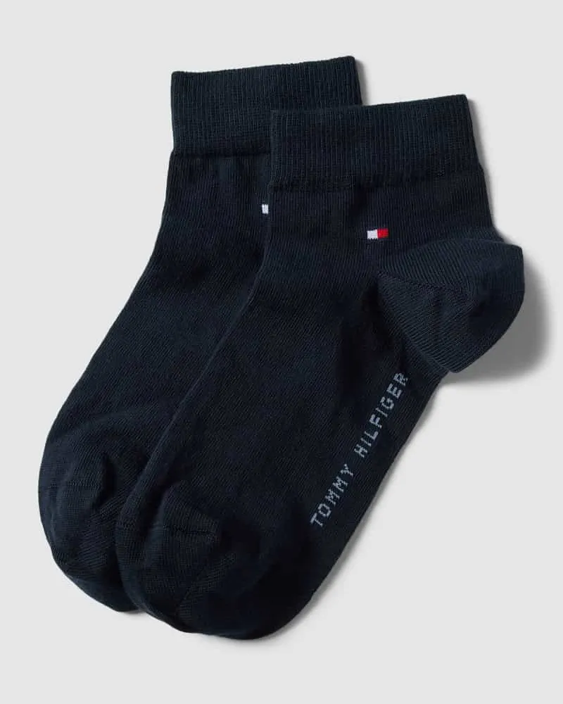Tommy Hilfiger Sneaker-Socken aus Baumwoll-Mix im 2er-Pack Modell '2ER QUARTER Dunkelblau