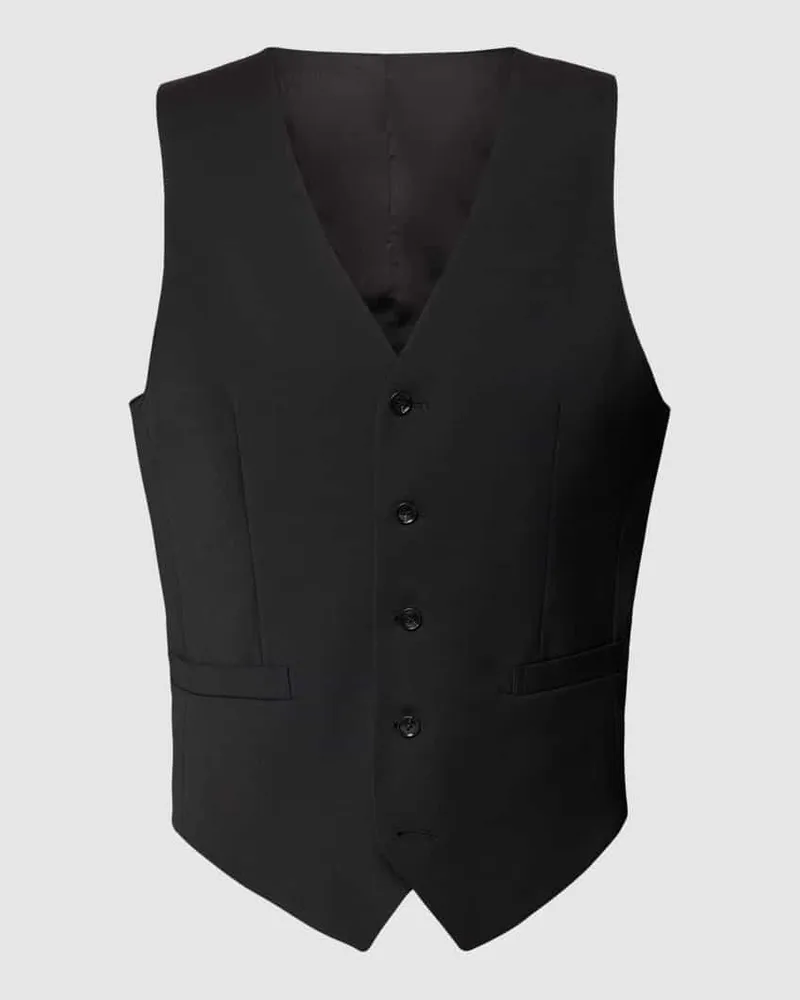 Tiger of Sweden Regular Fit Weste mit Leinen-Anteil Modell 'Wayde Black