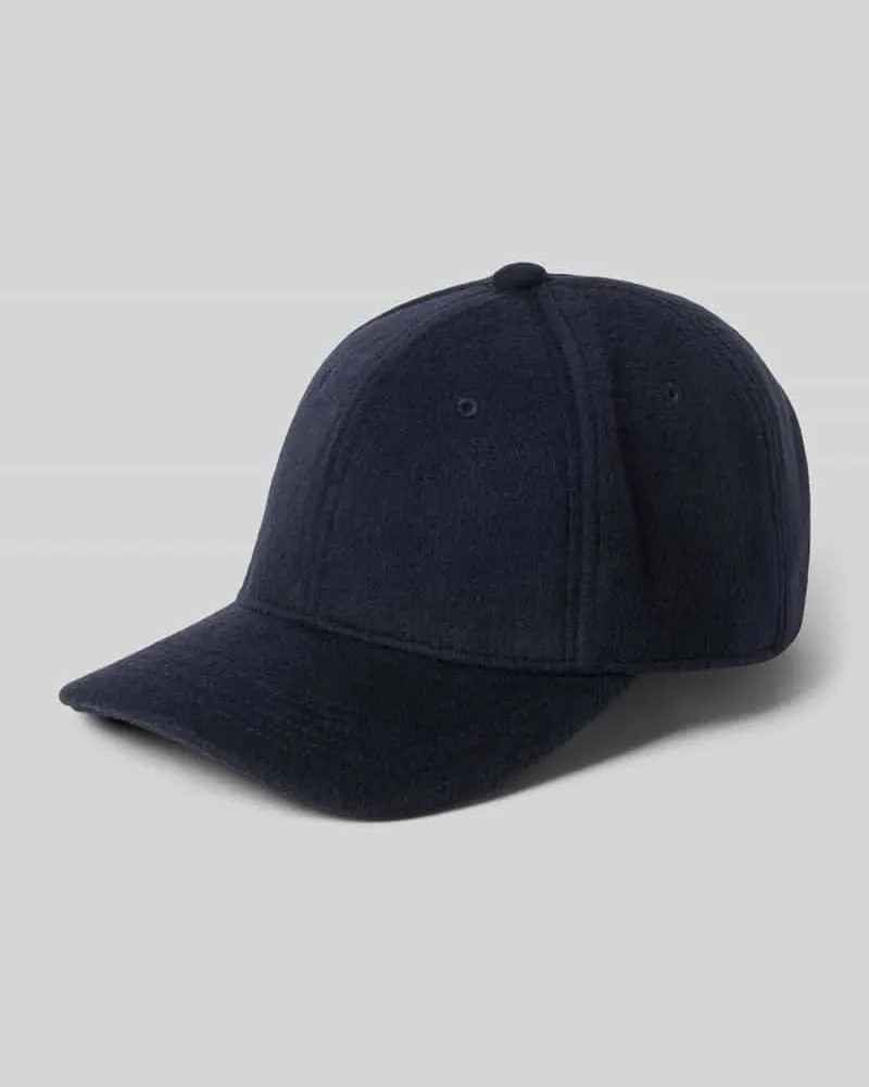 Profuomo Basecap aus reiner Wolle Marine