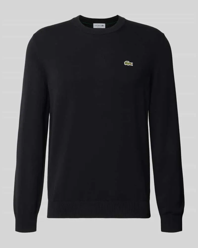 Lacoste Regular Fit Pullover aus Baumwoll-Mix Black
