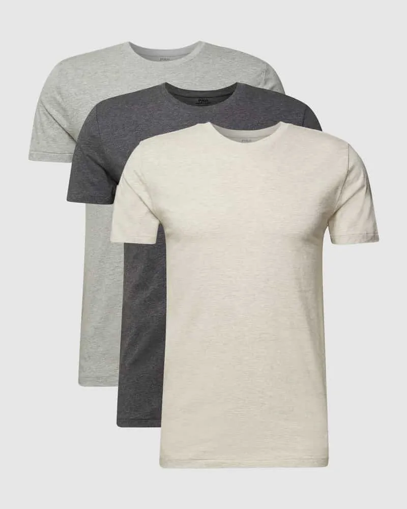 Ralph Lauren T-Shirt mit Logo-Stitching im 3er-Pack 