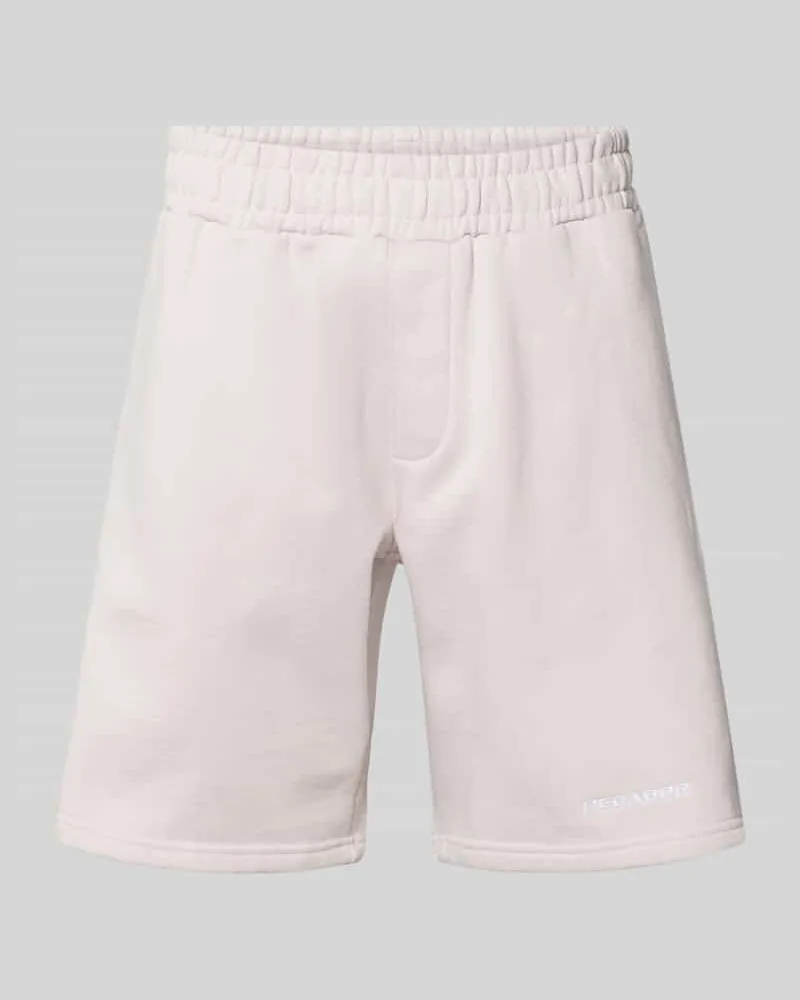 PEGADOR Regular Fit Shorts mit Logo-Stitching Flieder