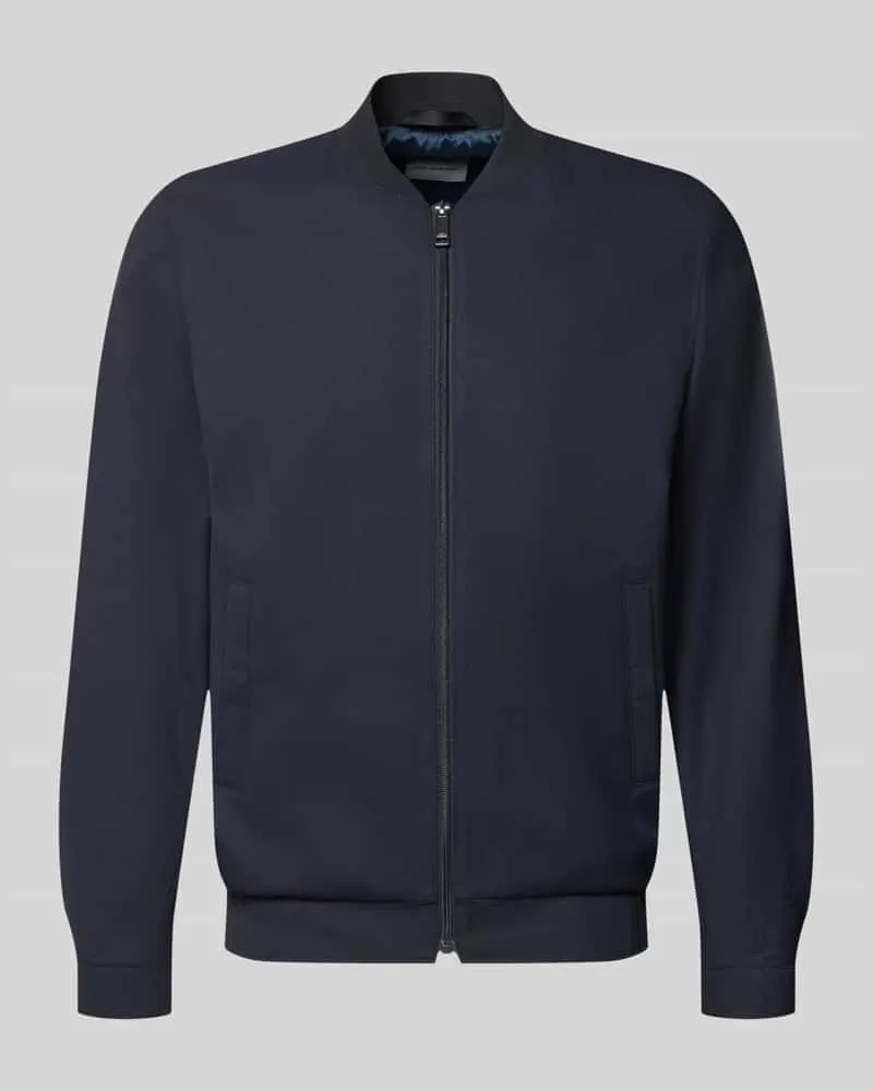 Roy Robson Regular Fit Bomberjacke aus elastischem Viskose-Mix Marine