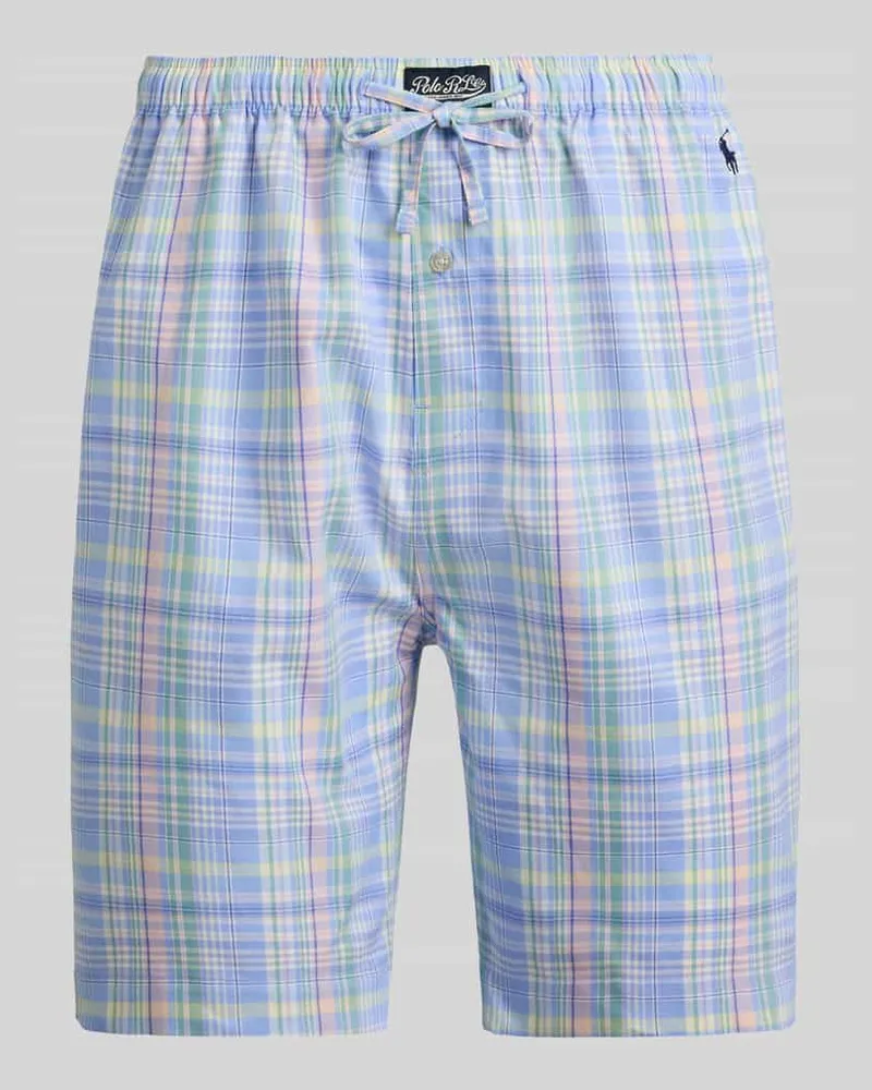 Ralph Lauren Pyjamashorts mit Tunnelzug aus reiner Baumwolle Hellgelb