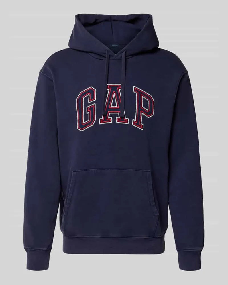 GAP Hoodie mit Logo und Känguru-Tasche Jeansblau