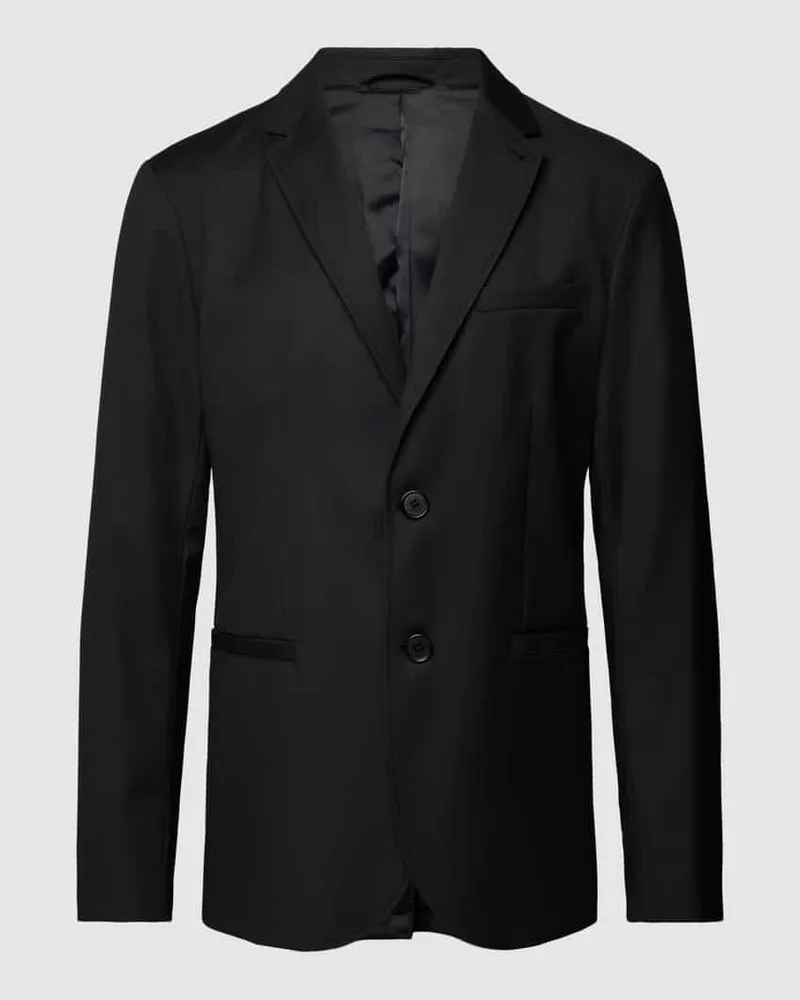 Armani Exchange 2-Knopf-Sakko in unifarbenem Design Black