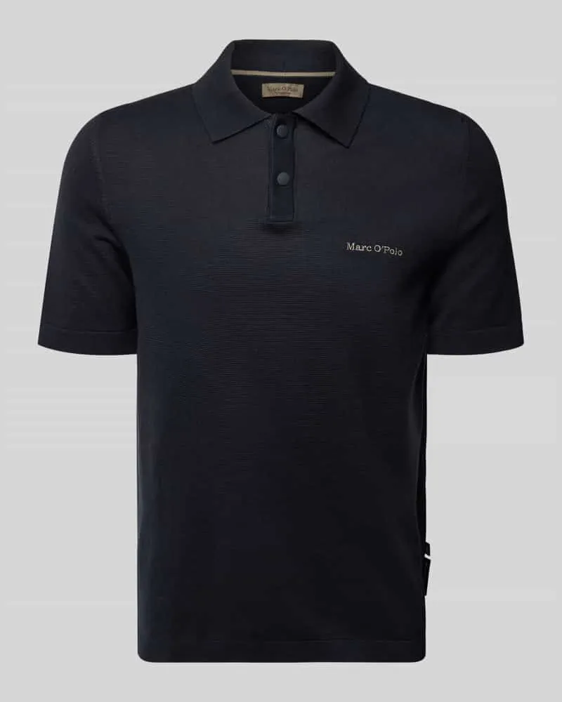Marc O'Polo Regular Fit Poloshirt aus reiner Baumwolle  × DFB Travel Collection Dunkelblau