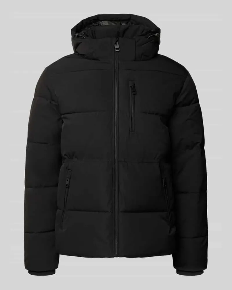 Jack & Jones Steppjacke mit Reißverschlusstaschen Modell 'OWEN Black